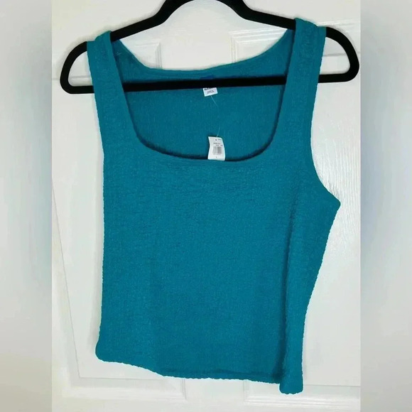 ⭐️ NWT Old Navy Square-Neck Textured Tank Top, Fermented Jade, Size L (12/14) - Picture 5 of 7